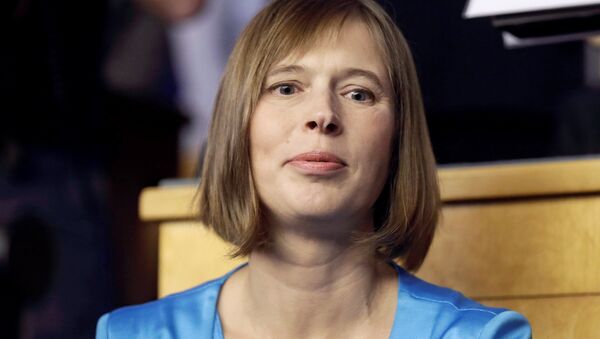 Igaunijas prezidente Kerste Kaljulaida. Foto no arhīva - Sputnik Latvija