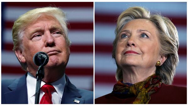 Кандидаты в президенты Дональд Трамп и Хиллари Клинтон - Sputnik Латвия