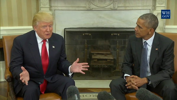 Барак Обама и Дональд Трамп об итогах их встречи в Белом доме - Sputnik Латвия