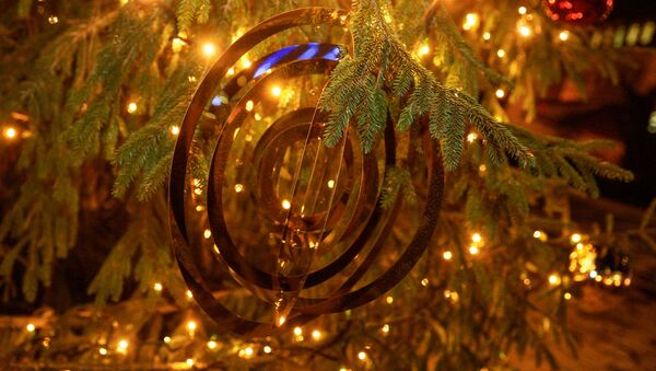 Песни, улыбки и подарки: семьи со всей страны зажгли елку у Рижского замка - Sputnik Латвия