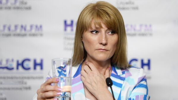 Светлана Журова на пресс-конференции, посвященной запрету участия российских легкоатлетов на Олимпиаде - Sputnik Латвия