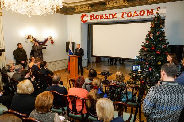 Пресс-конференция посла России в Латвии Александра Вешнякова Пресс-конференция посла России в Латвии Александра Вешнякова - Sputnik Латвия