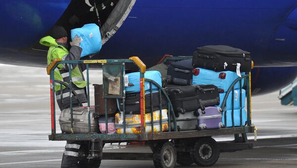 Погрузка багажа в самолет в аэропорту - Sputnik Латвия