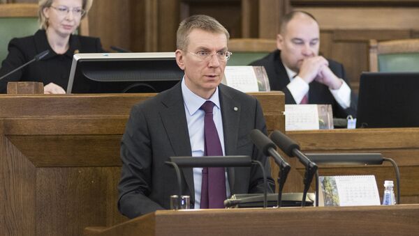 Глава МИД Латвии Эдгарс Ринкевичс выступил на ежегодных внешнеполитических дебатах в Сейме - Sputnik Латвия