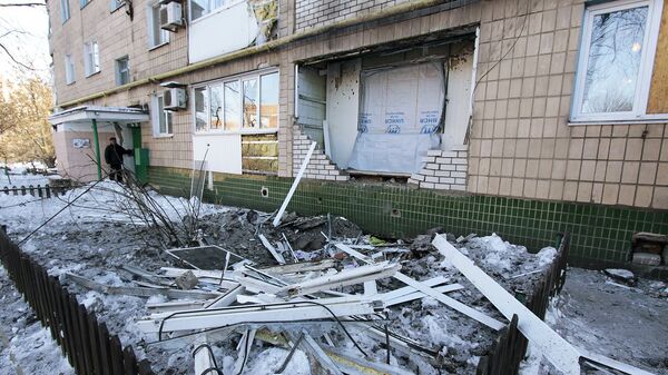 Последствия обстрелов в Донецкой области - Sputnik Латвия