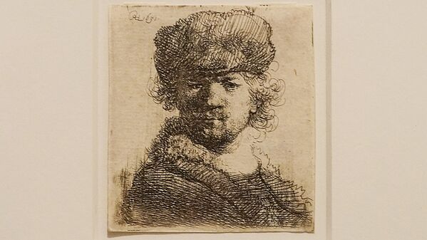 Рембрандт Харменс Ван Рейн - Автопортрет в круглой шапке, 1631 - Sputnik Латвия