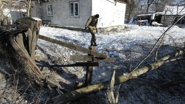 Последствия обстрелов в Донецкой области - Sputnik Латвия