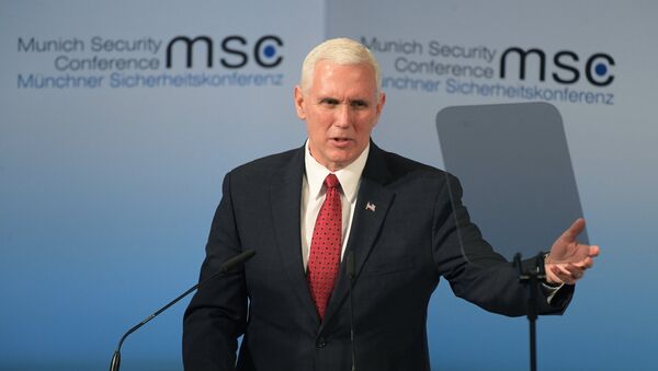Вице-президент США Майк Пенс на 53-й Мюнхенской конференции по безопасности - Sputnik Латвия