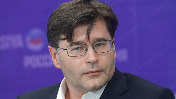 Круглый стол на тему: Перезагрузка, ставшая перегрузкой: российско-американские отношения на современном этапе, Алексей Мухин - Sputnik Латвия