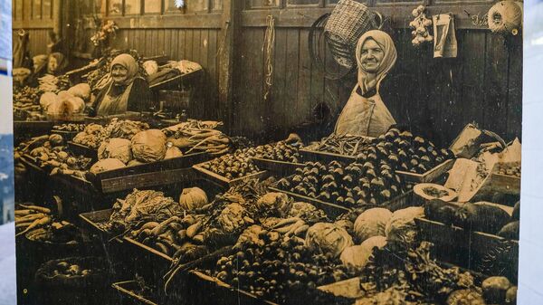 Репродукция фотографии Центрального рынка в 1931 году Репродукция фотографии Центрального рынка в 1931 году - Sputnik Latvija