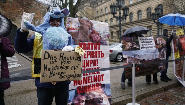Пикет Общества поддержки Рижского цирка - Sputnik Латвия