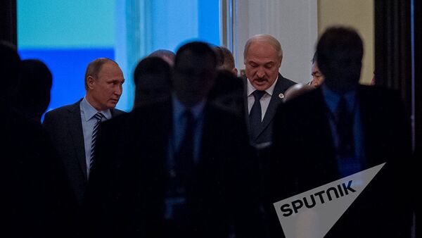 Владимир Путин и Александр Лукашенко - Sputnik Латвия