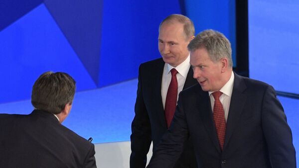 Президент РФ В. Путин посетил Международный арктический форум Арктика - территория диалога - Sputnik Латвия