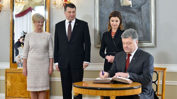Официальный визит президента Украины Петра Порошенко в Латвийскую Республику Официальный визит президента Украины Петра Порошенко в Латвийскую Республику - Sputnik Латвия