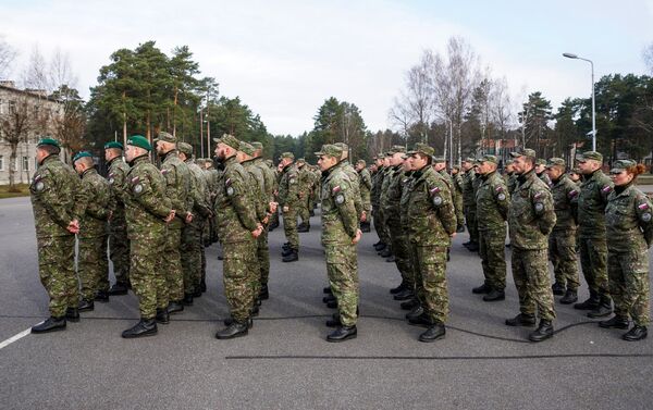 Церемония встречи словацких военнослужащих на военной базе в Адажи - Sputnik Латвия