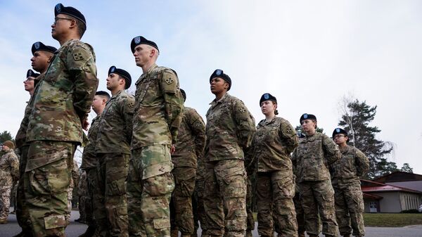 Американские военнослужащие на военной базе в Адажи - Sputnik Latvija