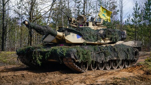 ASV kaujas tanks M1A2 Abrams starptautiskās mācībās Summer Shield XIV - Sputnik Latvija