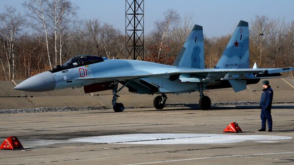 Su-35S ir vienvietīgs 4++ paaudzes iznīcinātājs. - Sputnik Latvija