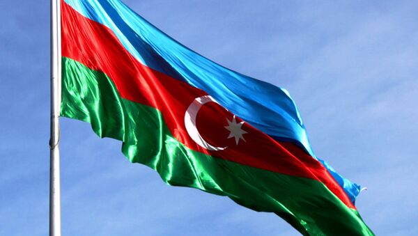 Azerbaidžānas Republikas karogs. - Sputnik Latvija