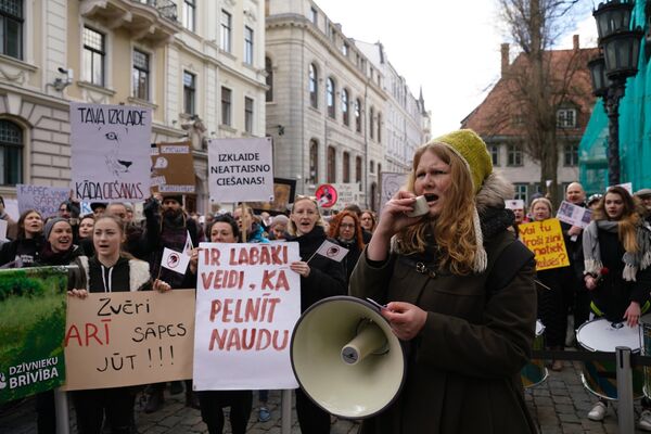 Пикет против использования животных в цирке Пикет против использования животных в цирке - Sputnik Латвия