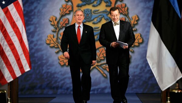 Джордж Буш и Тоомас Хендрик Ильвес - Sputnik Латвия