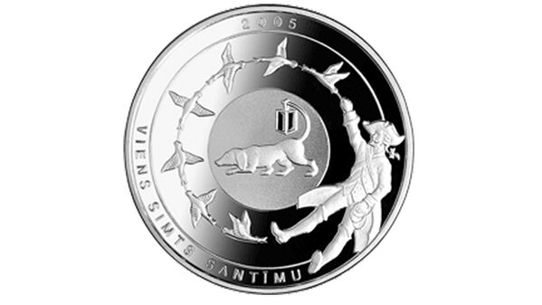 Монета Мюнхгаузен Банка Латвии - Sputnik Латвия