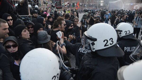 Акции протеста в Гамбурге - Sputnik Латвия
