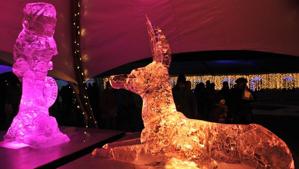18. starptautiskais ledus skulptūru festivāls Jelgavā - Sputnik Latvija