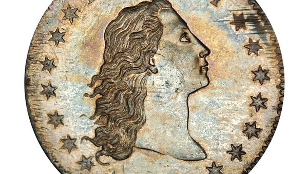 Серебряный доллар 1794 года под название Flowing Hair - Вьющиеся волосы - Sputnik Латвия