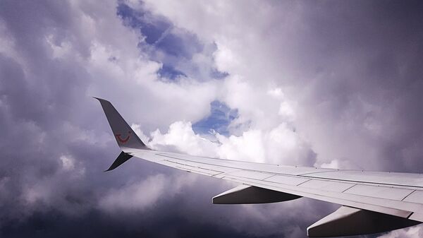 Самолет в небе. Архивное фото - Sputnik Latvija