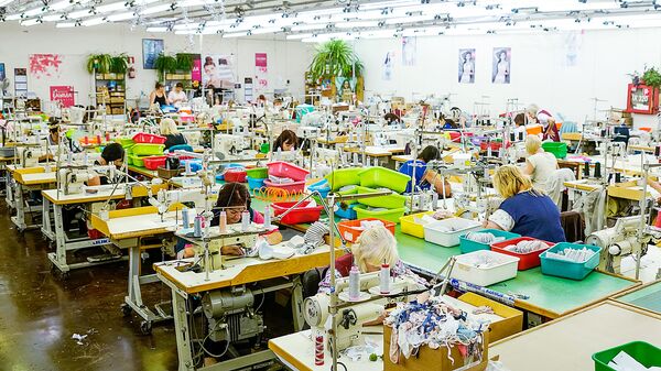Главный производственный цех компании Lauma Lingerie Главный производственный цех компании Lauma Lingerie - Sputnik Латвия
