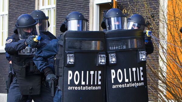 Nīderlandes policijas darbinieki - Sputnik Latvija