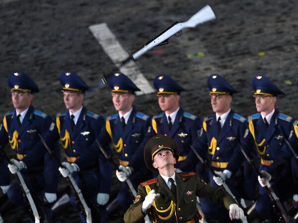Церемония открытия X Международного военно-музыкального фестиваля Спасская башня - Sputnik Латвия