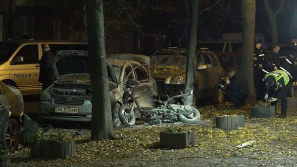 Последствия взрыва в центре Киева, в результате которого погибло 2 человека - Sputnik Латвия