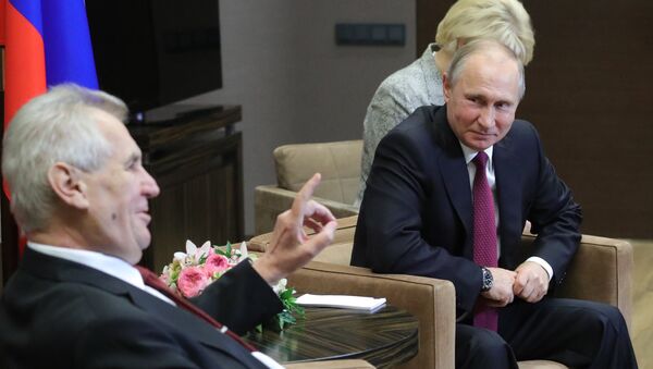 Президент РФ В. Путин встретился с президентом Чехии М. Земаном - Sputnik Латвия