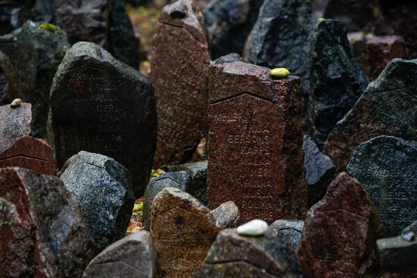 Мемориал в Румбуле на месте массового расстрела евреев Мемориал в Румбуле на месте массового расстрела евреев - Sputnik Латвия