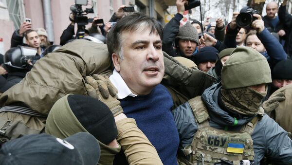 Mihaila Saakašvili aizturēšana Kijevā, 2017. gada 5. decembrī - Sputnik Latvija