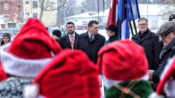 Президенты Латвии и Эстонии Раймондс Вейонис и Керсти Кальюлайд отметили 10-летие присоединения Балтийских стран к Шенгенскому соглашению - Sputnik Латвия
