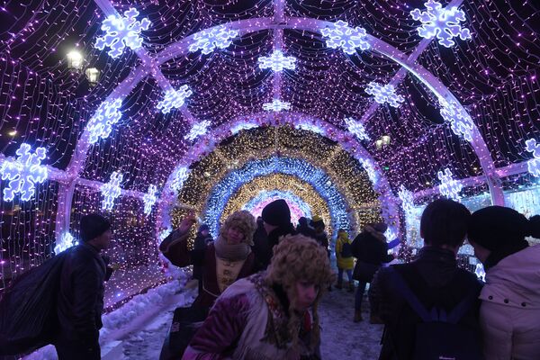 New Year's lights in Moscow - Sputnik Латвия