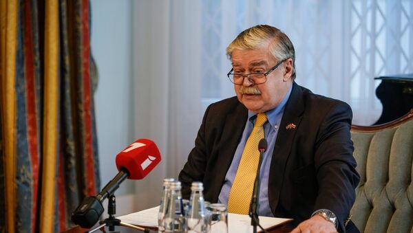 Пресс-конференция посла РФ в Латвии Евгения Лукьянова - Sputnik Latvija