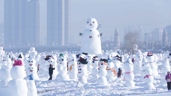 2018 снеговиков в честь нового года слепили в парке китайского Харбина - Sputnik Латвия