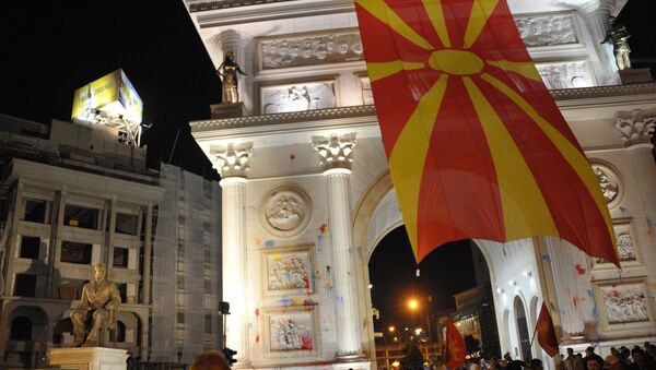 Акции протеста в Македонии, архивное фото - Sputnik Латвия