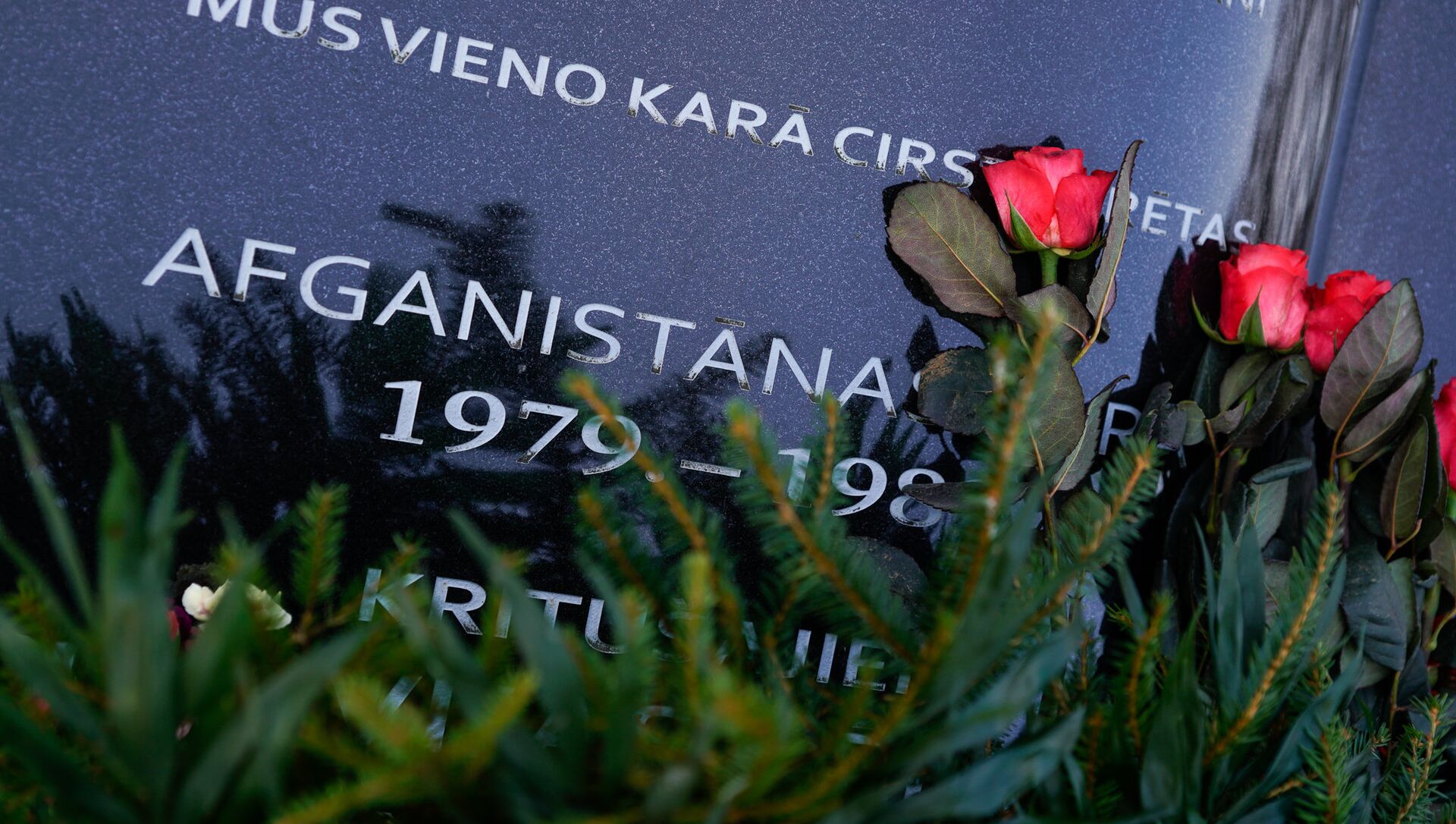 Цветы у памятника воинам-интернационалистам - Sputnik Латвия, 1920, 15.02.2021