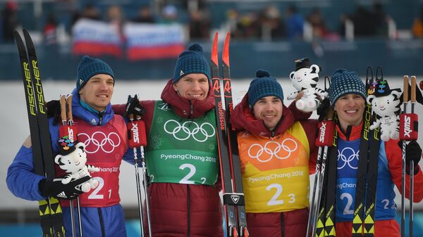 Олимпиада 2018. Лыжные гонки. Мужчины. Эстафета - Sputnik Латвия
