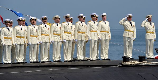 Генеральная репетиция празднования Дня ВМФ во Владивостоке Генеральная репетиция празднования Дня ВМФ во Владивостоке - Sputnik Латвия