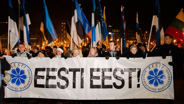 Факельное шествие в Таллине - Sputnik Latvija