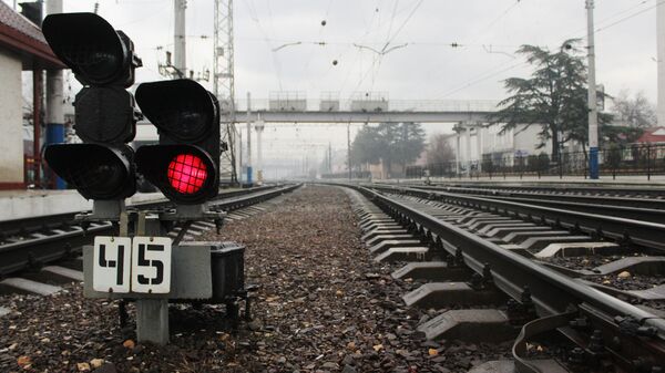 Dzelzceļa transporta luksofors. Foto no arhīva - Sputnik Latvija