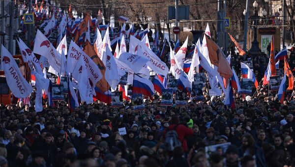 Марш памяти Бориса Немцова - Sputnik Латвия