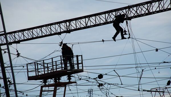 Работах по восстановлению электрической сети - Sputnik Latvija