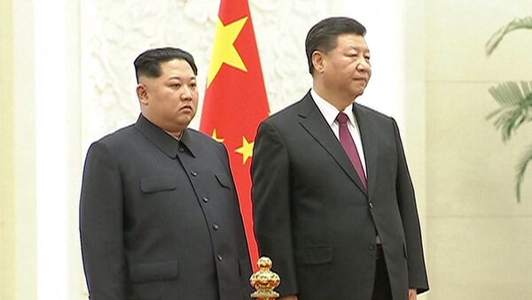 Встреча Ким Чен Ына и Си Цзиньпина в Пекине - Sputnik Латвия